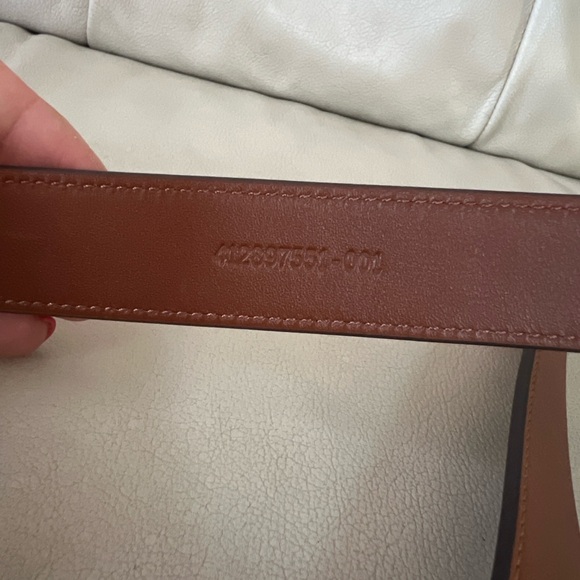 Lauren Ralph Lauren Leather Toggle Skinny Belt - Picture 6 of 10